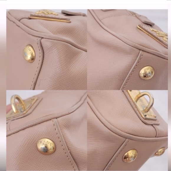 EUC* Authentic Prada Saffiano Bauletto Satchel with Matching Wallet - Picture 10 of 12